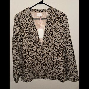 Leopard print blazer